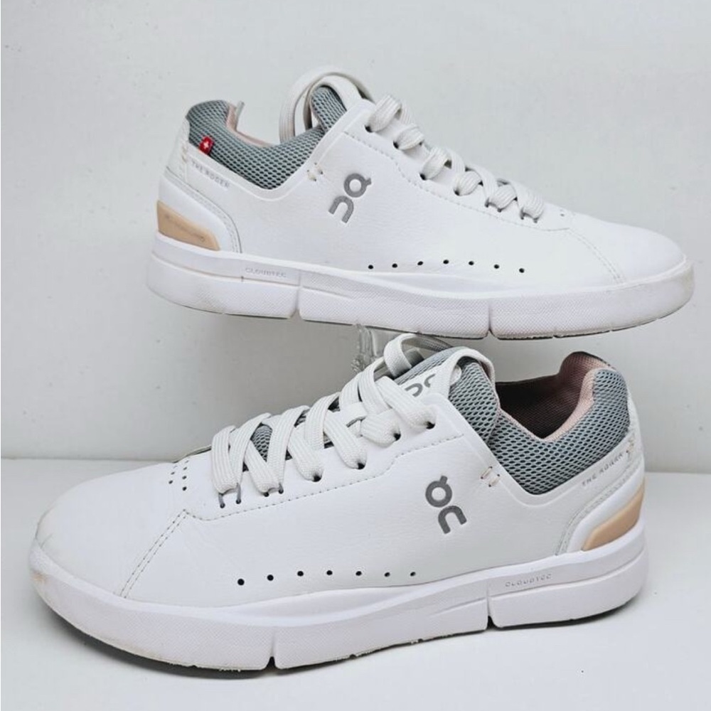 ON White and Gray Sneakers